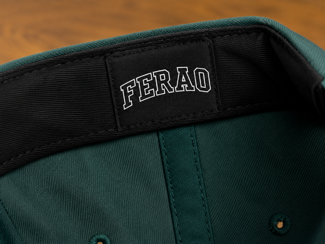 Close-up of the woven interior label